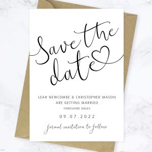 Wedding Save The Date Personalise Invitation Cards