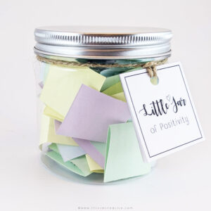 Positivity Jar – 30 Days of Affirmations & Quotes | Wellness Gift | Wellbeing | Motivation, Inspiration, Gratitude and Self-Care, Handmade