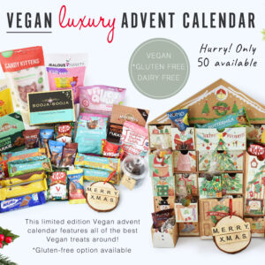 Vegan Luxury Advent Calendar Christmas Xmas Chocolate Sweets Gift (Vegetarian, Gluten Free, Dairy-free)